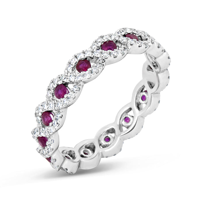 Ruby Twist Eternity Band