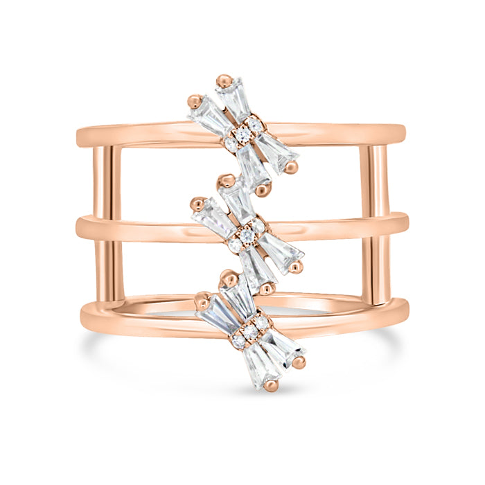 Dragonfly Baguette Diamond Ring - Pasha Fine Jewelry