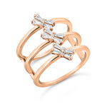 Dragonfly Baguette Diamond Ring - Pasha Fine Jewelry