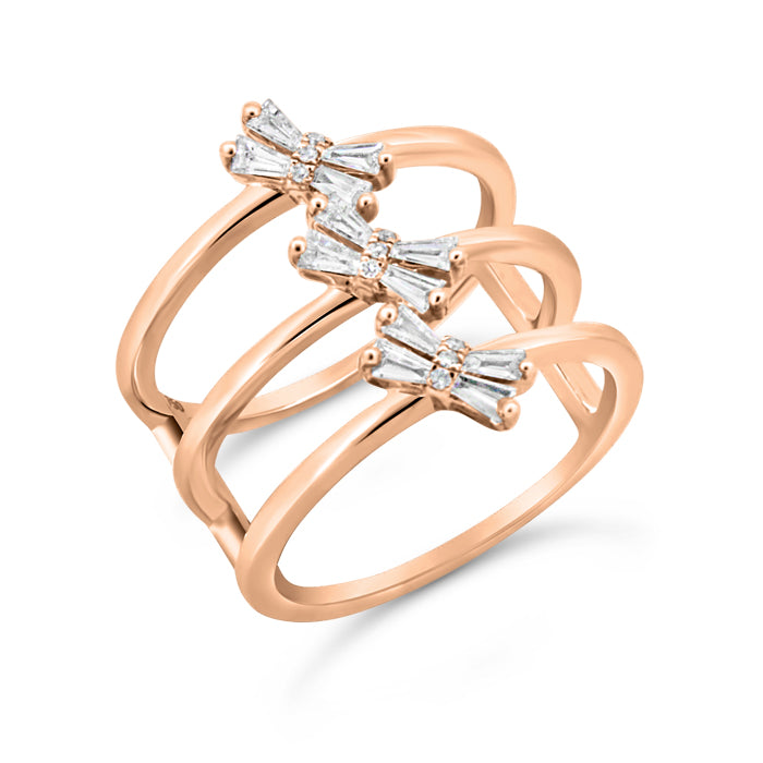 Dragonfly Baguette Diamond Ring - Pasha Fine Jewelry