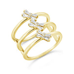 Dragonfly Baguette Diamond Ring - Pasha Fine Jewelry