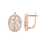 Oval Shaped Jagged Baguette Earring - Pasha Fine Jewelry