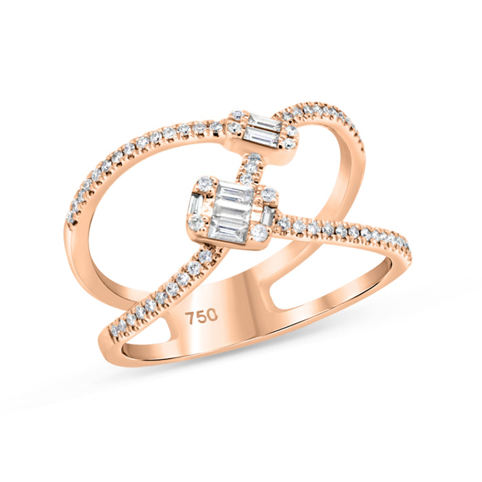 Open Baguette Ring - Pasha Fine Jewelry
