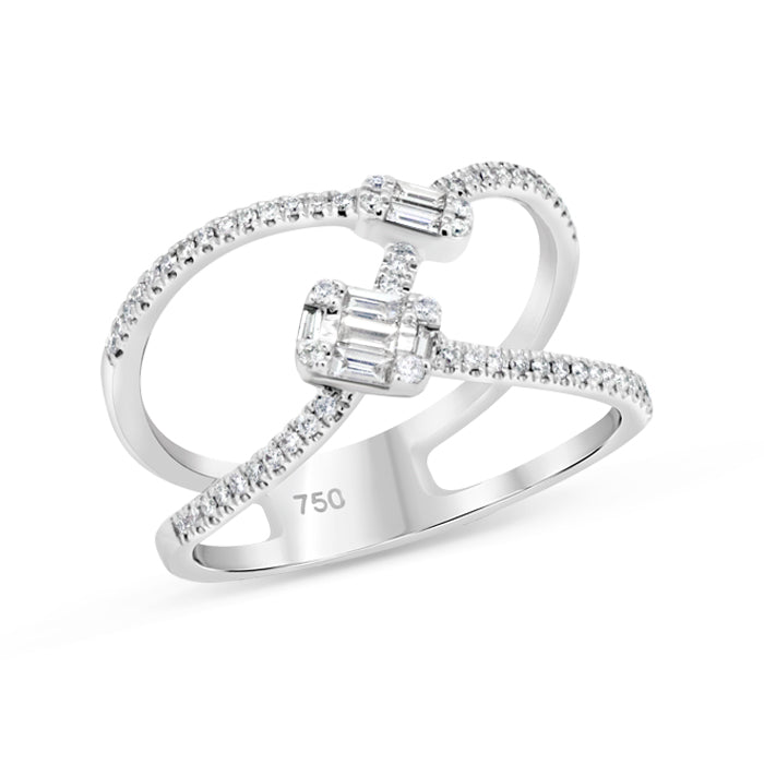 Open Baguette Ring - Pasha Fine Jewelry