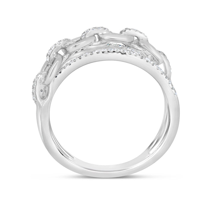 Chain Cross Diamond Ring - Pasha Fine Jewelry