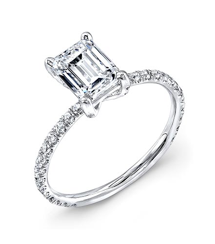 Emerald Hidden Halo - Pasha Fine Jewelry