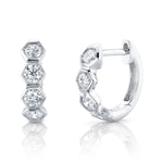 Hexagon Huggies - Pasha Fine Jewelry