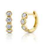 Hexagon Huggies - Pasha Fine Jewelry