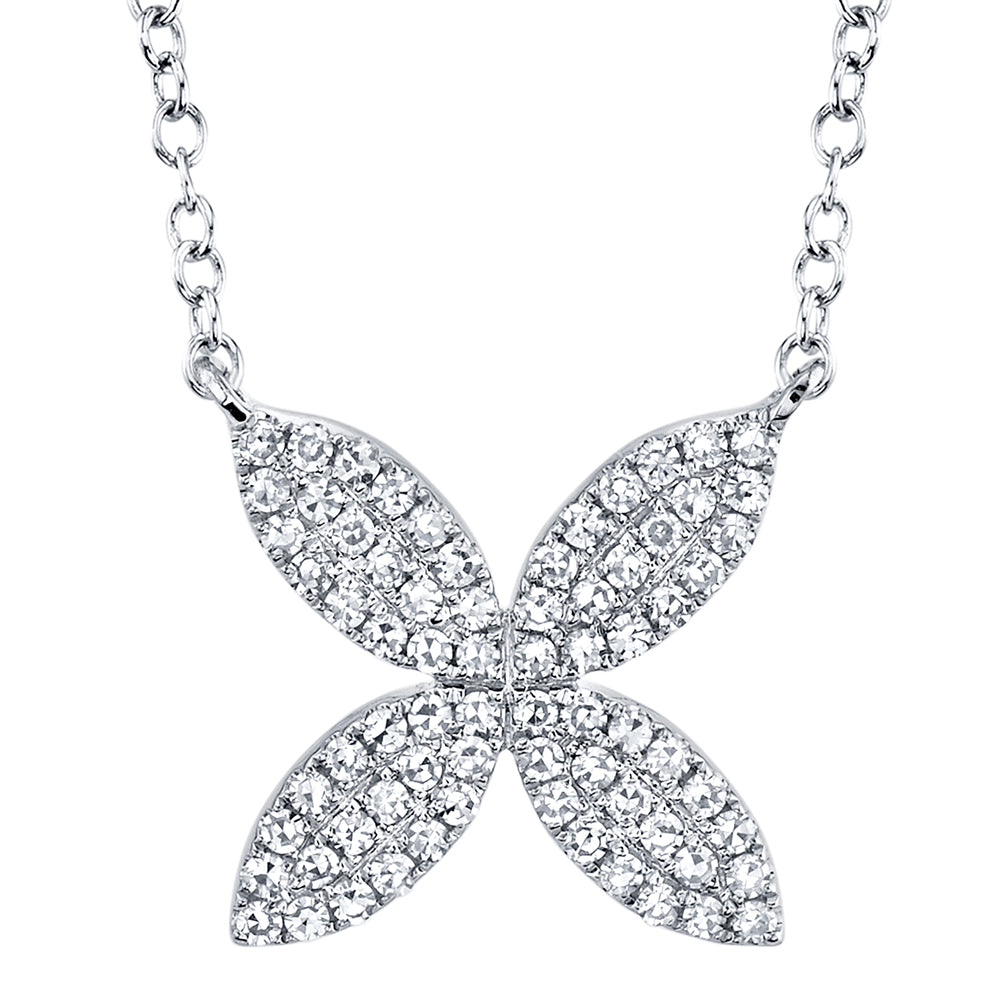 Diamond Flower Necklace - Pasha Fine Jewelry