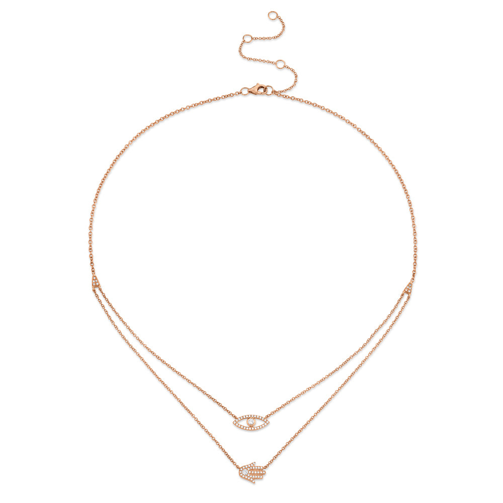 Evil Eye & Hamsa Necklace - Pasha Fine Jewelry