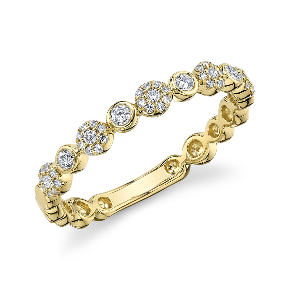 Round & Pave Diamond Band - Pasha Fine Jewelry