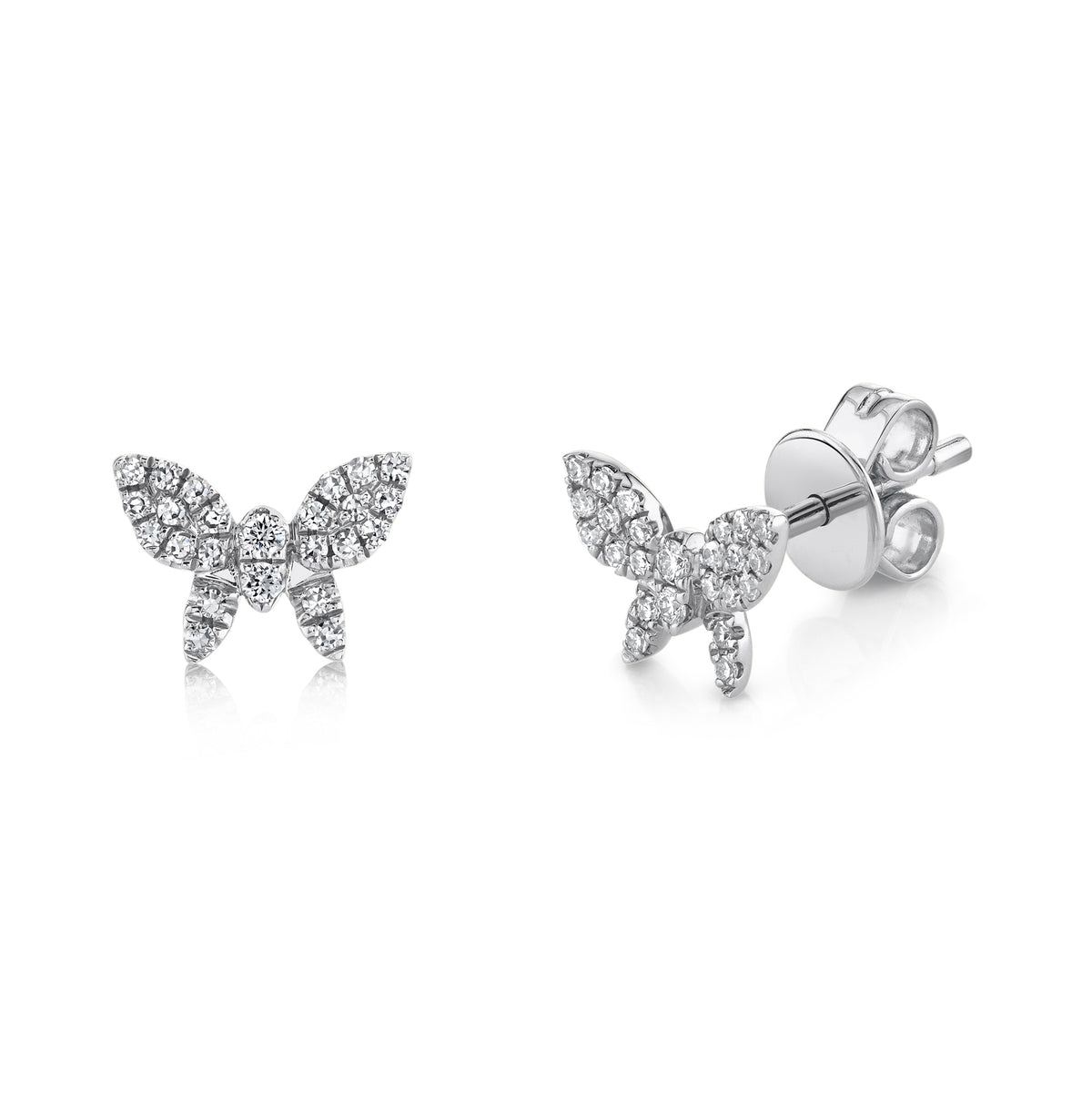 Pavé Butterfly Studs - Pasha Fine Jewelry