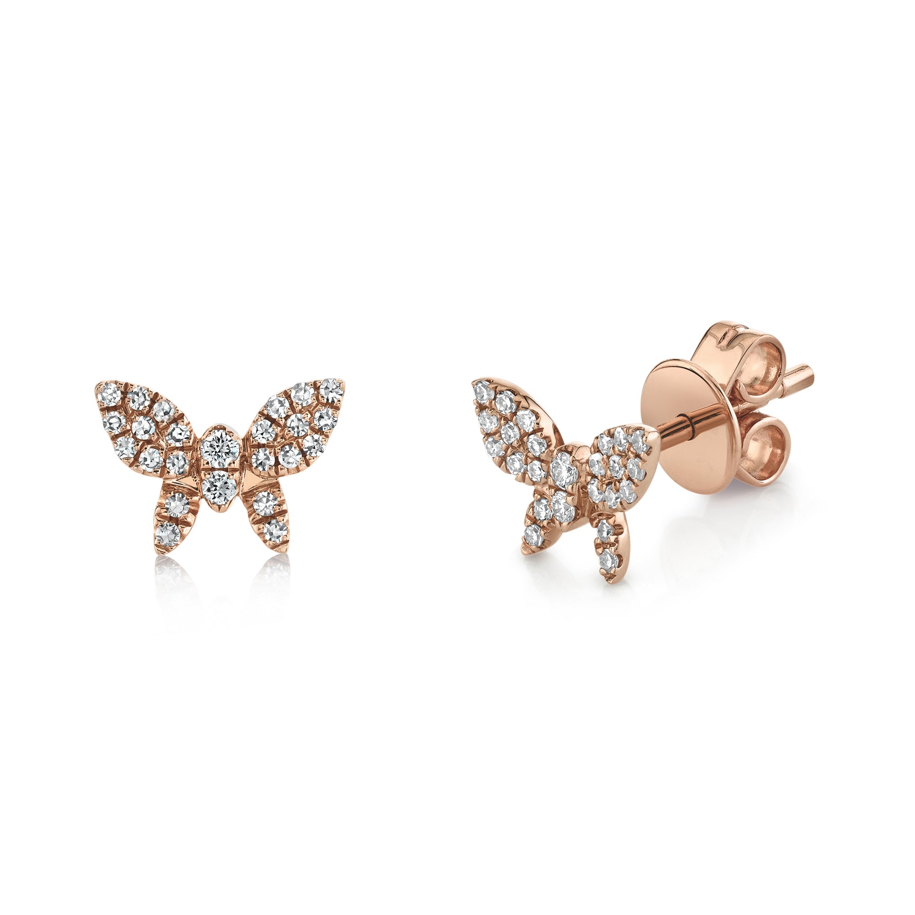 Pavé Butterfly Studs - Pasha Fine Jewelry