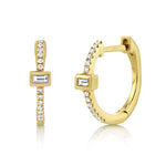 Baguette Bar Huggies - Pasha Fine Jewelry