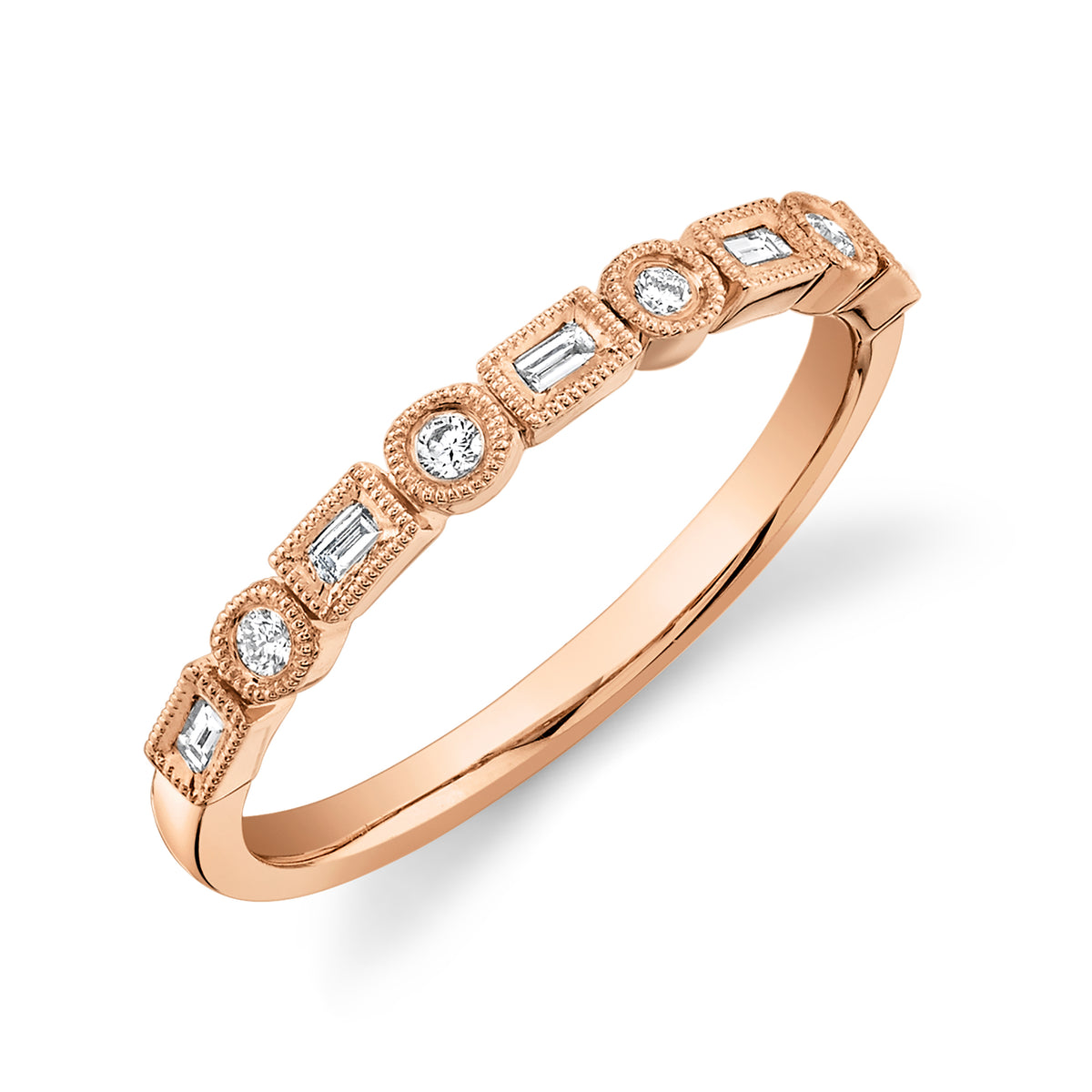 Baguette & Round Diamond Ring - Pasha Fine Jewelry