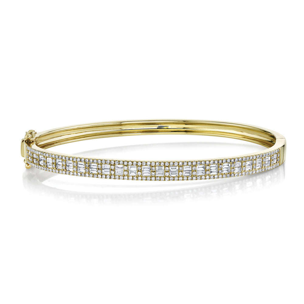 Double Row Baguette Bangle - Pasha Fine Jewelry
