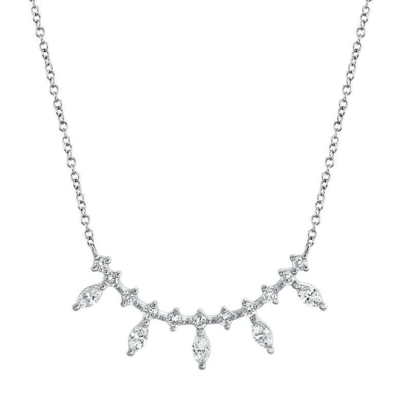 Marquise & Round Diamond Necklace - Pasha Fine Jewelry
