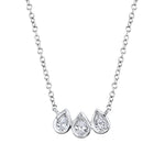 3 Pear Shaped Diamond Pendant - Pasha Fine Jewelry