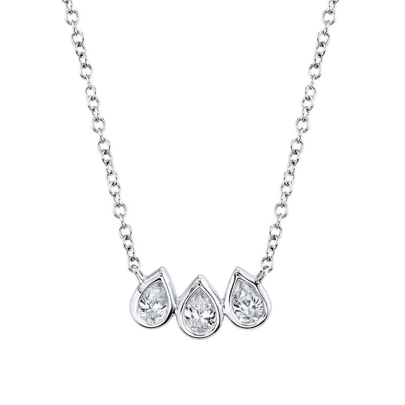 3 Pear Shaped Diamond Pendant - Pasha Fine Jewelry