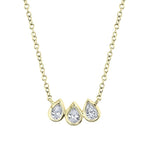 3 Pear Shaped Diamond Pendant - Pasha Fine Jewelry
