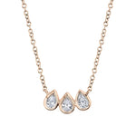 3 Pear Shaped Diamond Pendant - Pasha Fine Jewelry