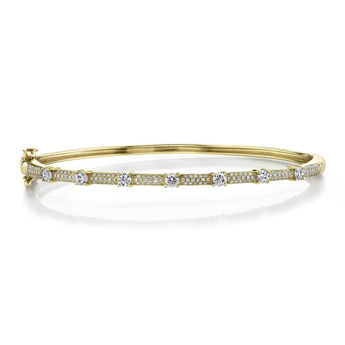 7 Stone Bangle - Pasha Fine Jewelry
