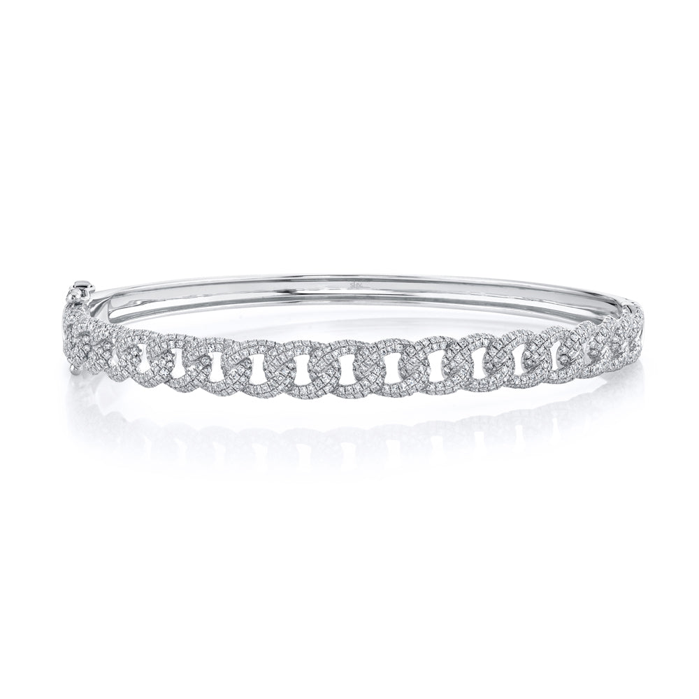 Diamond Pave Link Bangle - Pasha Fine Jewelry