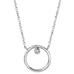 Diamond Circle Necklace - Pasha Fine Jewelry