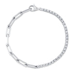 Paper Clip Tennis Bracelet - Pasha Fine Jewelry