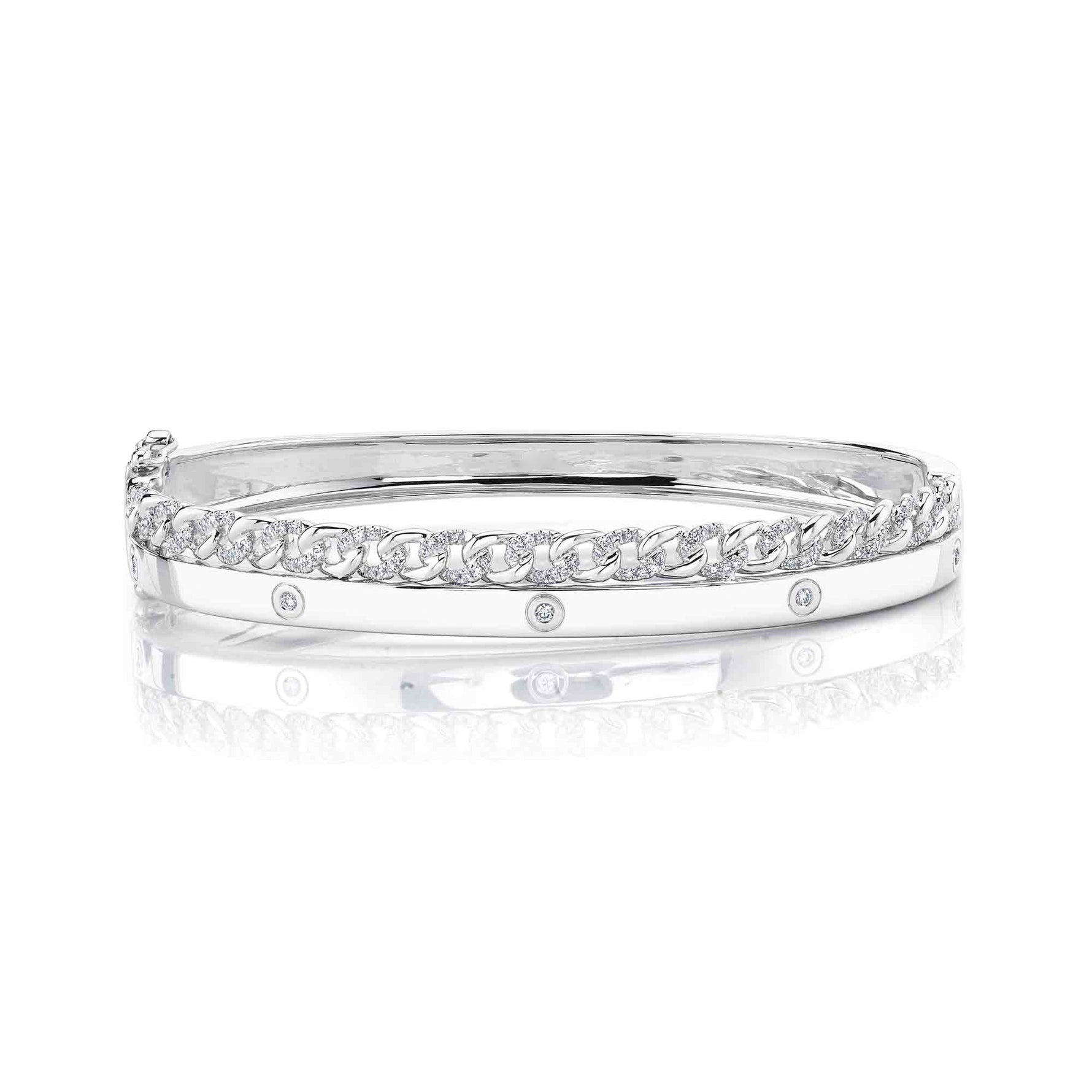 5 Stone with Chain Bangle - Pasha Fine Jewelry