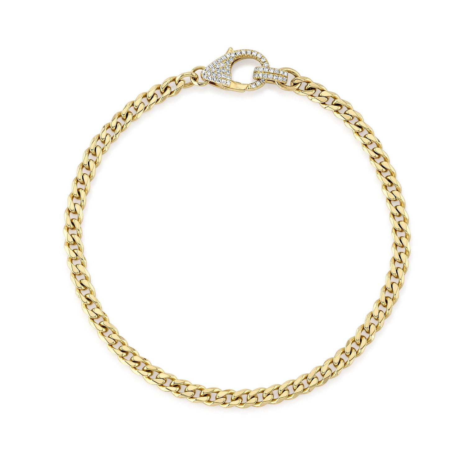 Cuban Link with Pave Clasp - Pasha Fine Jewelry