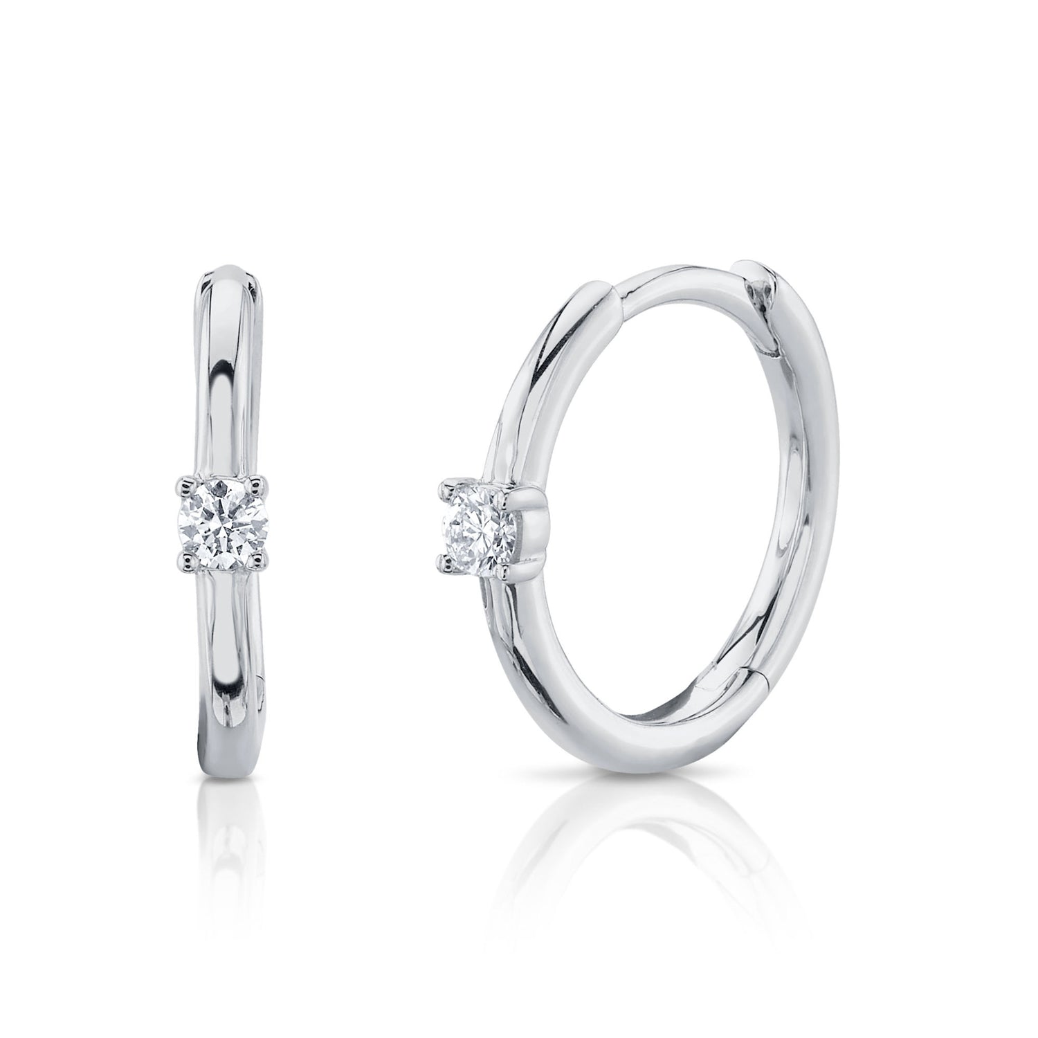 Single Diamond Huggie - Pasha Fine Jewelry