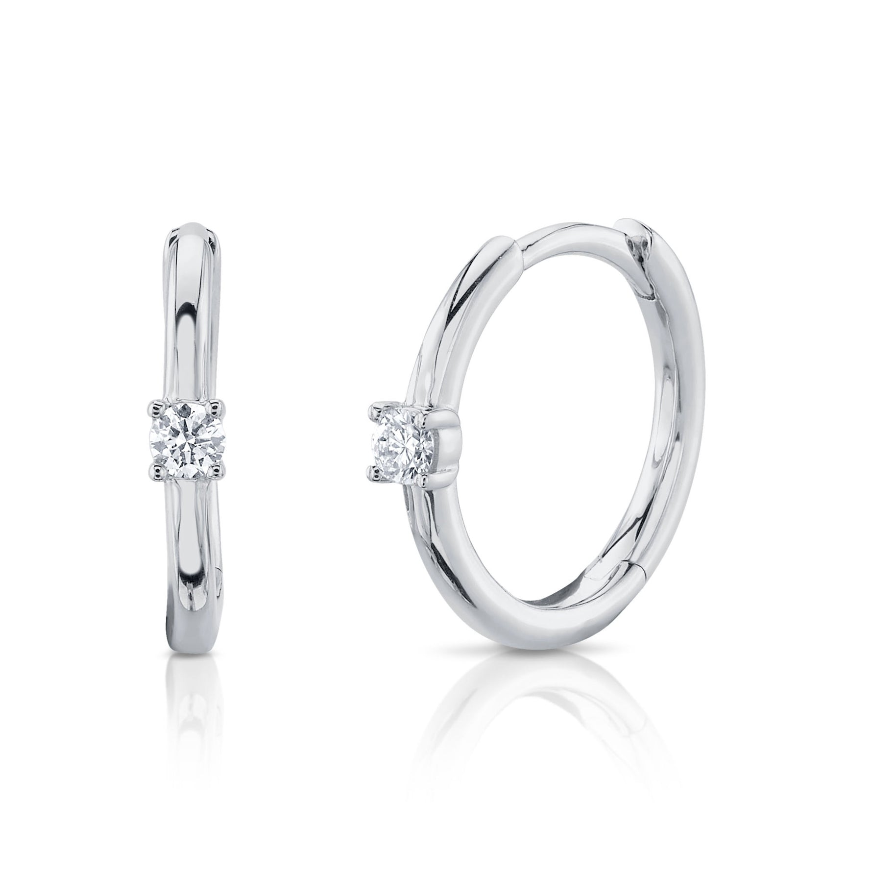 Single Diamond Huggie - Pasha Fine Jewelry