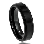 Flat High Polish Beveled Edge Brushed Center - Pasha Fine Jewelry