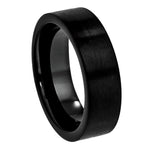 Black tunsgten Flat Brushed - Pasha Fine Jewelry