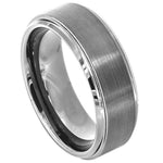 Brushed Center High Polish Step Edge - Pasha Fine Jewelry