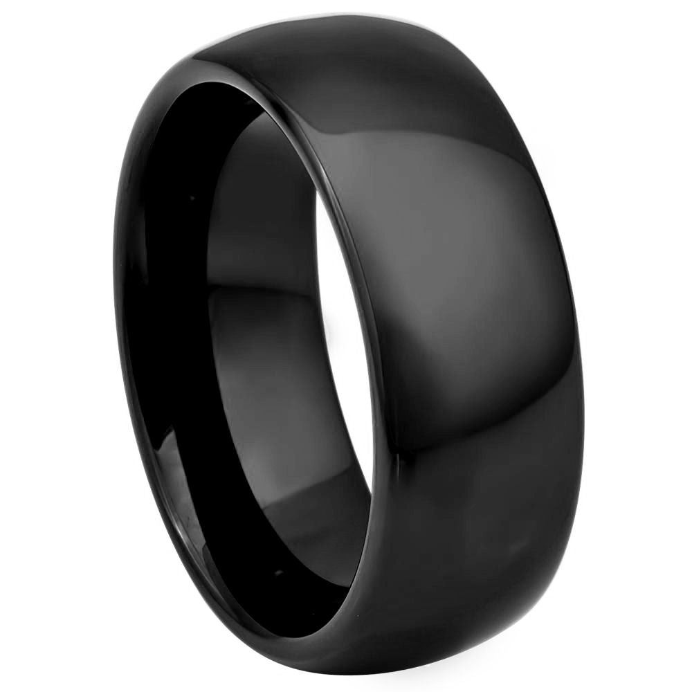 Black Tungsten Domed - Pasha Fine Jewelry