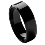 Black Tungsten Beveled Edges - Pasha Fine Jewelry