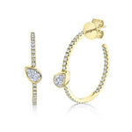 Solitaire Pear Hoops - Pasha Fine Jewelry