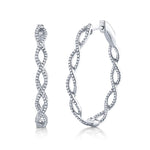 Infinity Oval Hoops - Pasha Fine Jewelry