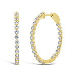 Single Prong Hoops - Pasha Fine Jewelry