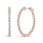Single Prong Hoops - Pasha Fine Jewelry