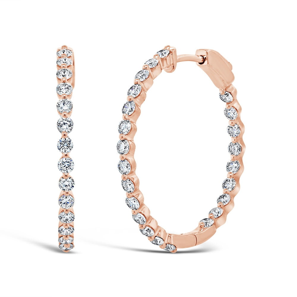 Single Prong Hoops - Pasha Fine Jewelry