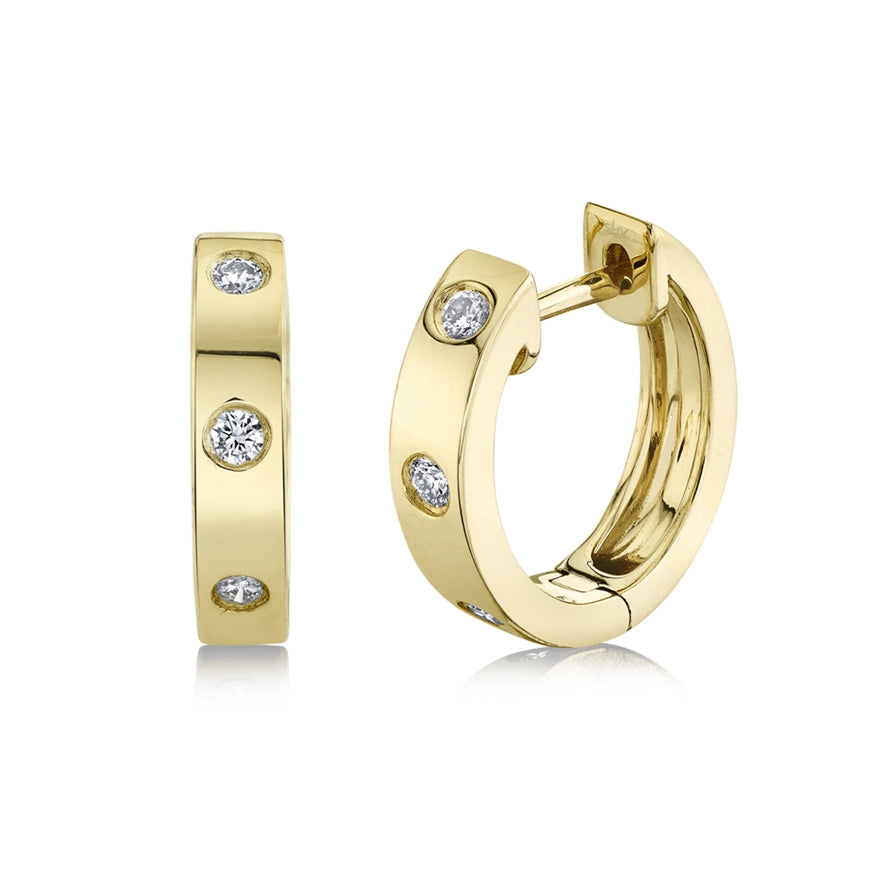 3 Stone Huggie - Pasha Fine Jewelry