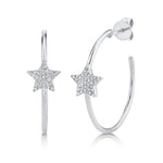 Star Hoops - Pasha Fine Jewelry