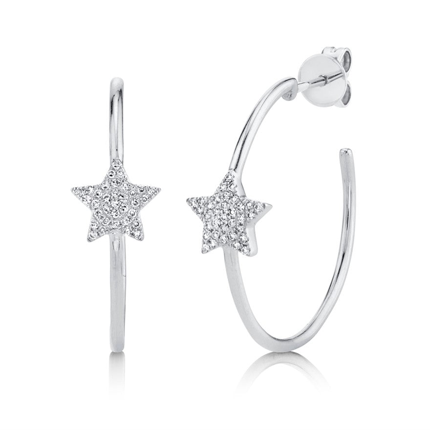 Star Hoops - Pasha Fine Jewelry