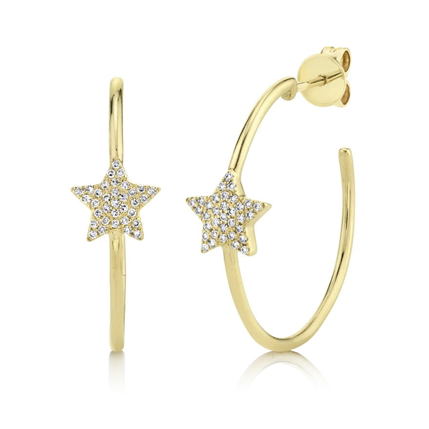 Star Hoops - Pasha Fine Jewelry