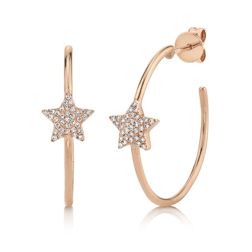 Star Hoops - Pasha Fine Jewelry