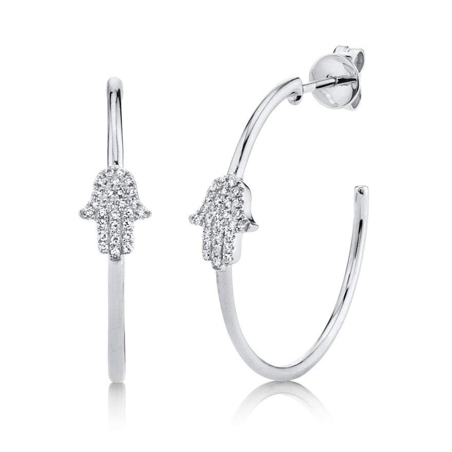 Hamsa Hoops - Pasha Fine Jewelry
