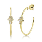 Hamsa Hoops - Pasha Fine Jewelry